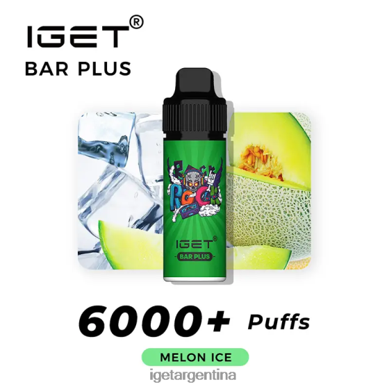 IGET Vape Argentina barra plus 6000 caladas hielo de melón J60FFH250