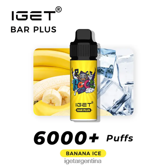 IGET Vape Online barra plus 6000 caladas hielo de plátano J60FFH244