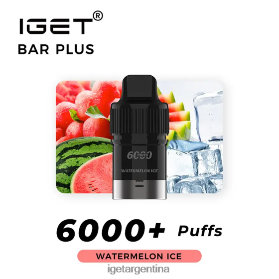 IGET Vape barra plus pod 6000 inhalaciones hielo de sandia J60FFH272