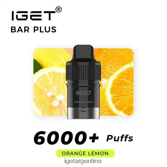 IGET Bar barra plus pod 6000 inhalaciones naranja limon J60FFH261