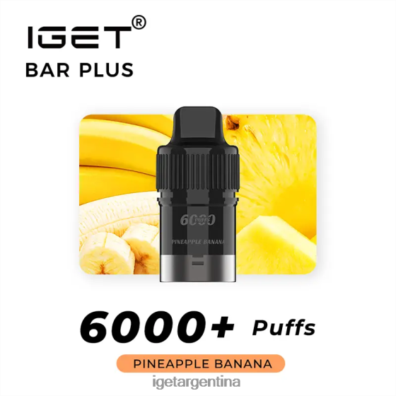 IGET Bar Shop barra plus pod 6000 inhalaciones plátano piña J60FFH268