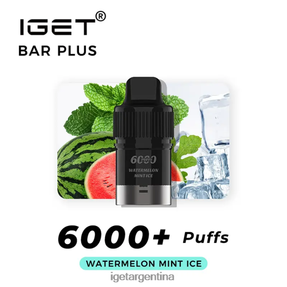 IGET Sale barra plus pod 6000 inhalaciones sandia hielo de menta J60FFH269