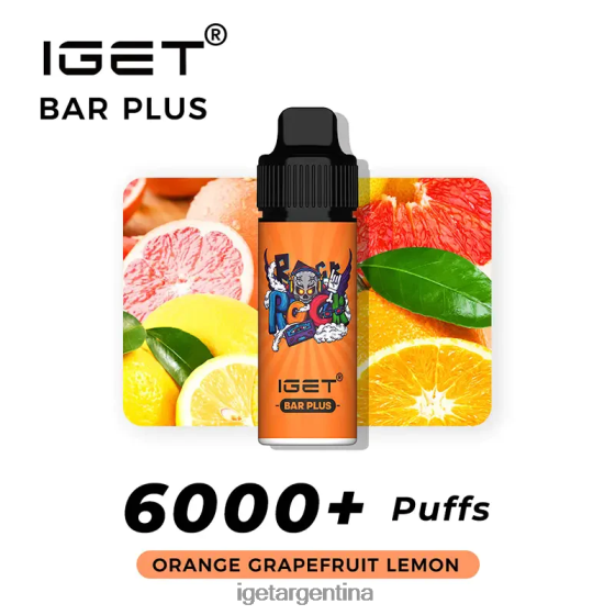 IGET Bar Shop barra plus - 6000 inhalaciones naranja limon J60FFH562
