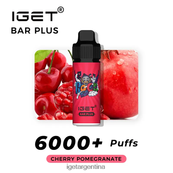 IGET Bar barra sin nicotina más kit de vapeo granada cereza J60FFH371