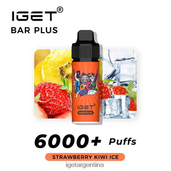 IGET Bar Shop barra sin nicotina más kit de vapeo hielo de fresa y kiwi J60FFH368