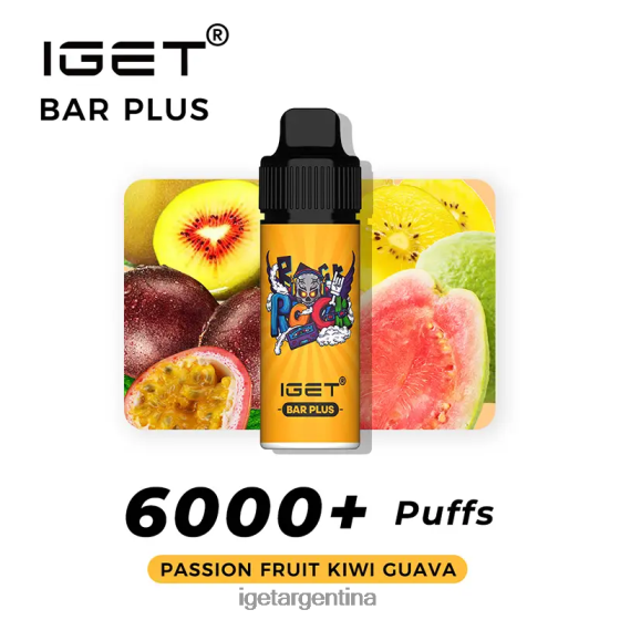 IGET Bar Online barra sin nicotina más kit de vapeo maracuyá kiwi guayaba J60FFH375